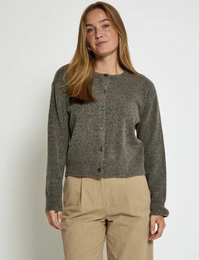 Peppercorn Pckate Grs Rws Cardigan Grey L Peppercorn Pckate Grs Rws Cardigan Grey L