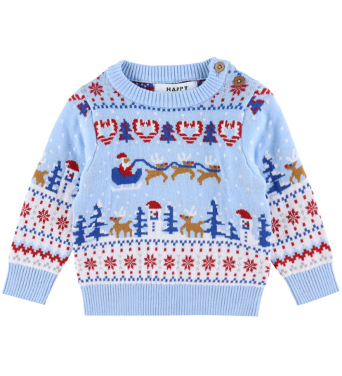 Happy Seasons Christmas Wonderland Christmas Sweaters - Kids - Blue - 13-14ÅR Happy Seasons Christmas Wonderland Christmas Sweaters - Kids - Blue - 13-14ÅR