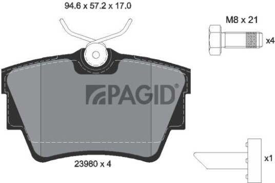 Bremseklosser PAGID T1390N