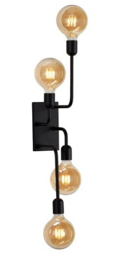 Belid Regal XL Vegglampe Sort med Bryter