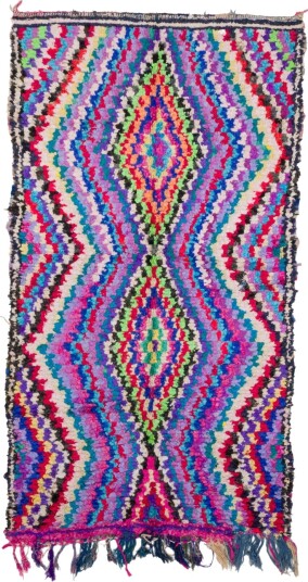 Marokkansk Boucherouite teppe 270 x 145 cm Størrelse: 270 x 145 cm Marokkansk Boucherouite teppe 270 x 145 cm Størrelse: 270 x 145 cm