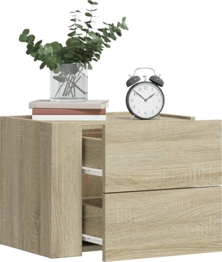Veggmontert nattbord sonoma eik 45x30x35 cm 848329 Veggmontert nattbord sonoma eik 45x30x35 cm 848329