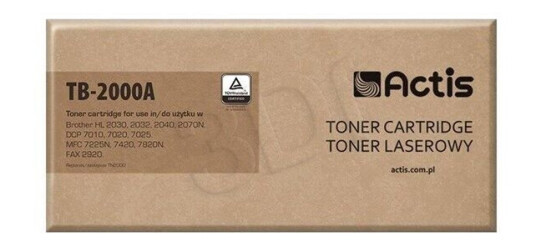 ACTION S.A. Actis TB-2000A - black - compatible - toner cartridge - Laser toner Svart ACTION S.A. Actis TB-2000A - black - compatible - toner cartridge - Laser toner Svart