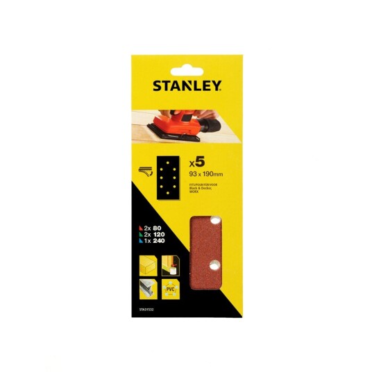Stanley Slipepapir 1/3ark 93x190 sta31532 assortert
