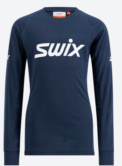Swix RaceX Classic Long Sleeve Jr Dark Navy Bright White 164