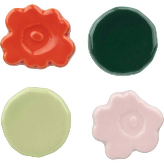 Unikko/Kivet Spisepinnestativ 4 pk Rosa / Mørkegrønn / Pear Unikko/Kivet Spisepinnestativ 4 pk Rosa / Mørkegrønn / Pear