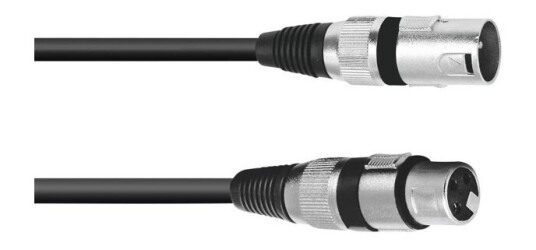 Omnitronic 3022055N Xlr Forbindelsesledning [1X Xlr Stik 3 Polet   1X Xlr Bøsning 3 Polet] 10.00 M Sort