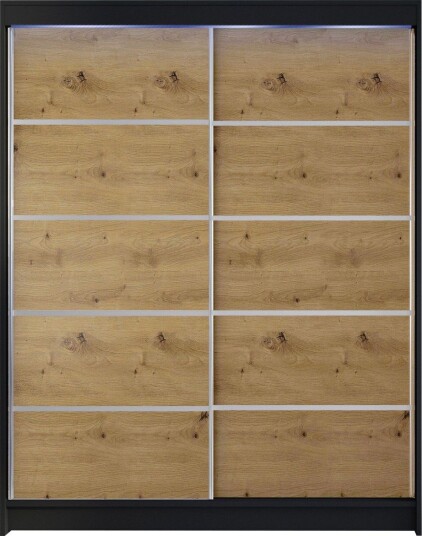 Pickering Garderobe 150x200 cm - Svart/Brun