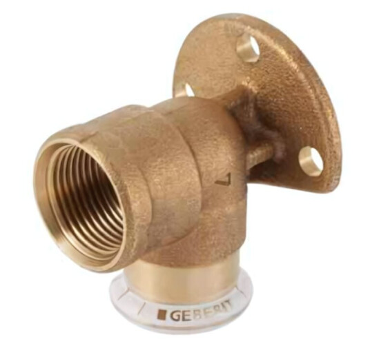 Geberit Mapress Kobber Platealbu med Innvendige Gjenger Pressfitting 12mmx1/2"