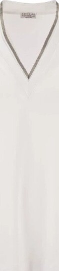 Brunello Cucinelli Dame Topper Hvit M,
