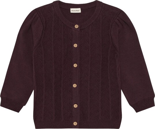 Minymo Cardigan Knit Purple 122