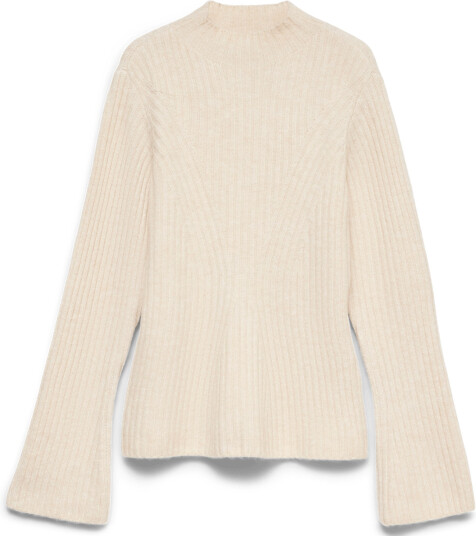 Vero Moda Awlina Ls High Neck Knit Pullover Grey XL
