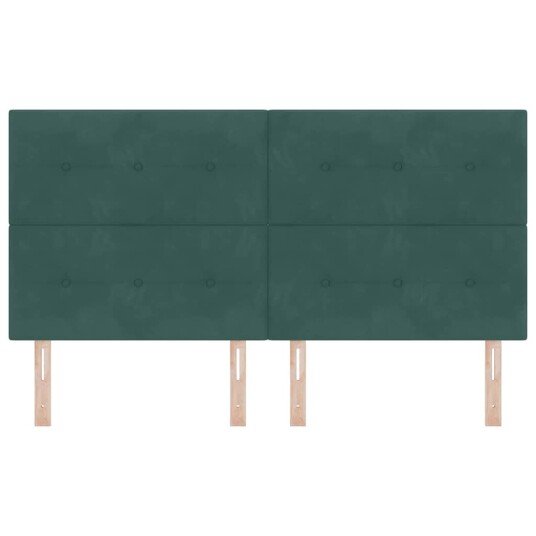 LED Hodegjerde Mørkegrønn 90 cm Fløyel