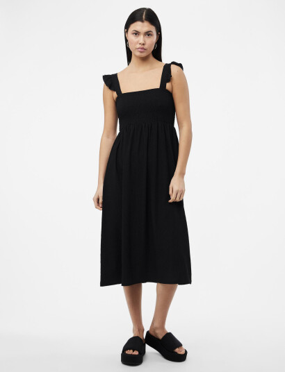 Pieces Pcluna Smock Strap Dress Sa Bc - Black - XS Pieces Pcluna Smock Strap Dress Sa Bc - Black - XS