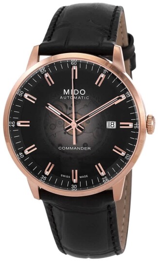Mido Herreklokke M021.407.36.411.00 Commander Sort/Lær Ø40 mm