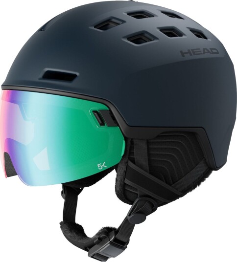 Head skihjelm med visir Radar 5K Deep blå 56–59 cm