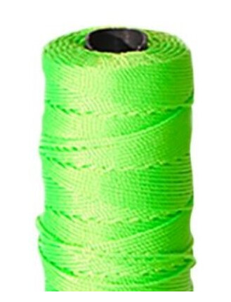 Mursnor 6/8 3-Slået I Neongrøn Nylon 100G 1,2Mmx120m. Brudstyrke 50Kg