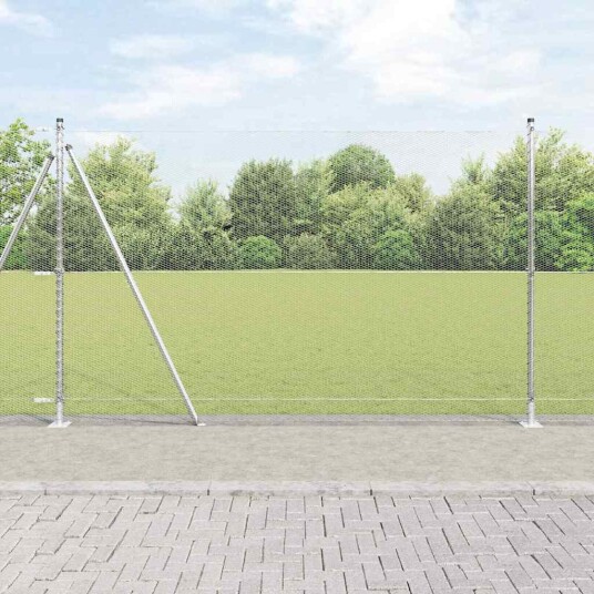 Gjerde med innlegg. sølv 1.4 x 25 m PVC belagt stål