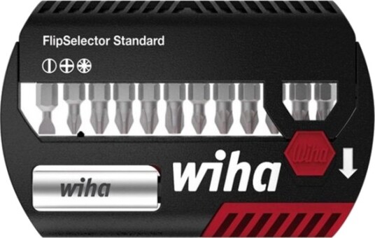 Wiha 39049 - Bitsett Flipselector 15 Deler 25 Mm, Belteklips (39049)