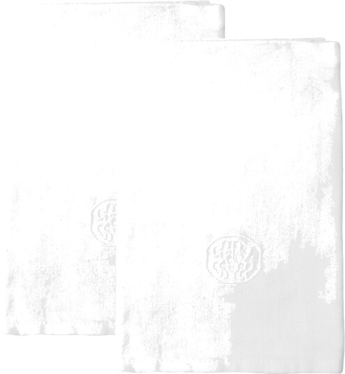 Georg Jensen Damask Plain linservietter 2-pk 45x45 cm hvit