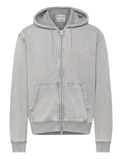 Brixtol Textiles Bt Zip Hoodie Washed Grey Grey S Brixtol Textiles Bt Zip Hoodie Washed Grey Grey S