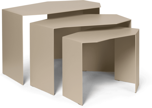Ferm Living Shard cluster bord 3-pakn. Cashmere