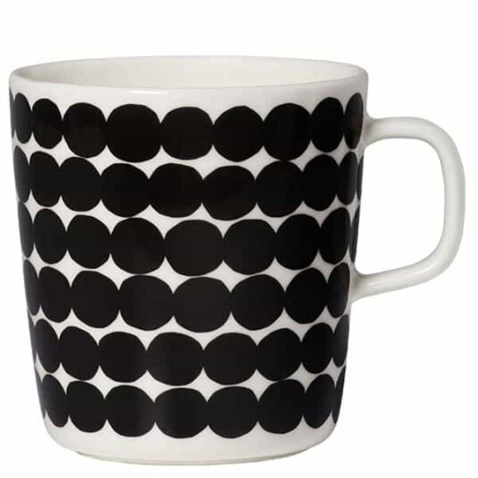 Marimekko krus 0,4L Räsymatto white black Marimekko krus 0,4L Räsymatto white black
