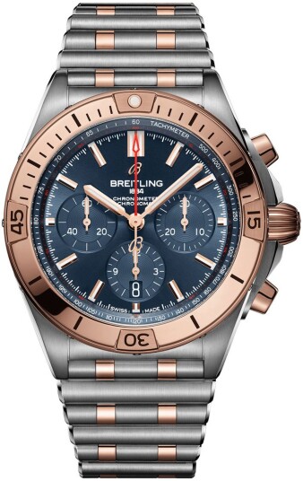 Breitling Herreklokke UB0134101C1U1 Chronomat B01 42 Blå/18 karat