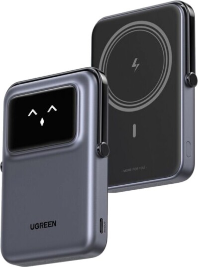 Ugreen Uno 10000mAh Magnetisk Trådløs Powerbank 20W Grå Ugreen Uno 10000mAh Magnetisk Trådløs Powerbank 20W Grå