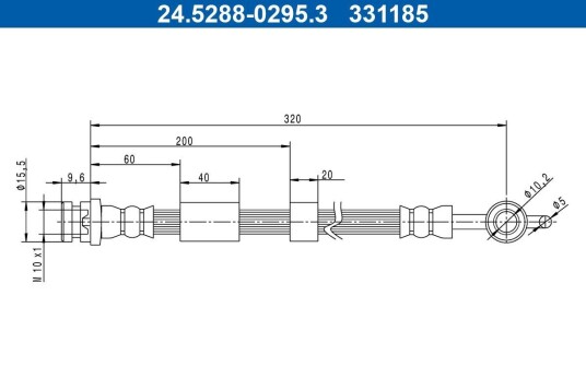 Bremseslange ATE 24.5288 0295.3