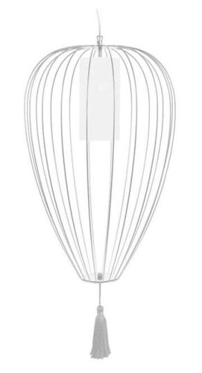 Karman Cell Taklampe Ø55 Glans Hvit