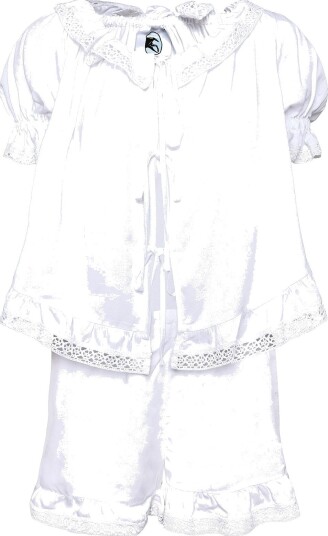 Sleeper Romantica Lounge Set With Shorts   WHITE   XS
