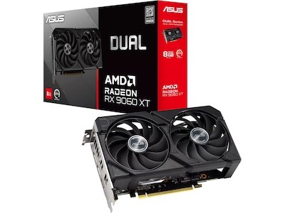 ASUS Radeon RX 9060 XT DUAL 8GB GDDR6 Grafikkort med PCI Express 5.0 ASUS Radeon RX 9060 XT DUAL 8GB GDDR6 Grafikkort med PCI Express 5.0