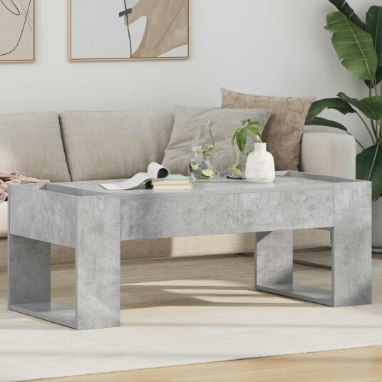 Kaffebord Betonggrå 110 x 50 x 41 cm Konstruert tre