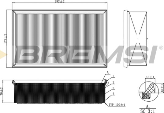 Luftfilter BREMSI FA0214 Luftfilter BREMSI FA0214