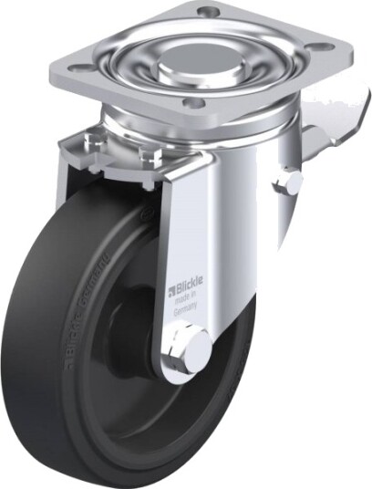 Blickle 851776 Lh-Poev 125Xr-1-St Styrehjul Med Bremse, Hjuldiameter 125 Mm, Bæreevne (Maks.) 250 Kg 1 Stk