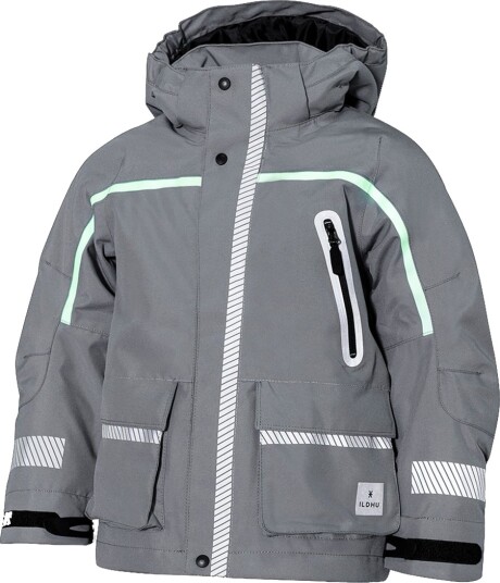 Ildhu Vinterjakke   Norly   Light Grey m. Selvlysende Reflekser   ILDHU   100   Vinterjakke   Grå