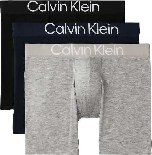 Calvin Klein Boxer Brief 3Pk BLACK GREY HEATHER DARK SAPPHIRE L Calvin Klein Boxer Brief 3Pk BLACK GREY HEATHER DARK SAPPHIRE L