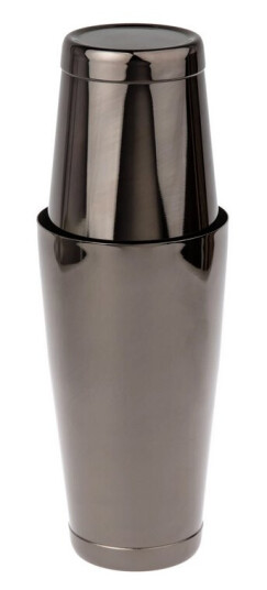 Bostonshaker Gun Metal sort 80 cl