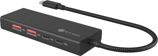 ICY BOX IB-HUB1436-CPD USB-Hub 4 Porter Svart