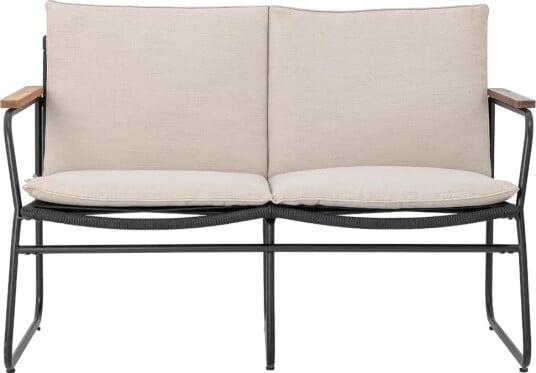 Bloomingville Hampton 2-pers. sofa, Svart, Metall   Unoliving