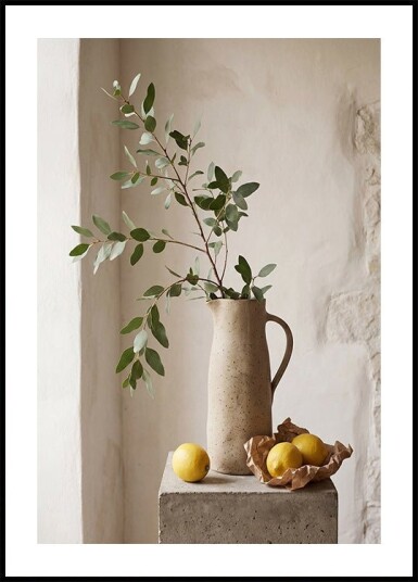 Leafy Branch and Lemons Plakat Plakat / 50x70cm
