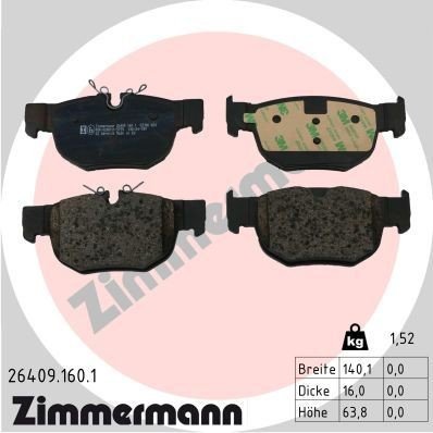 Bremseklosser ZIMMERMANN 26409.160.1