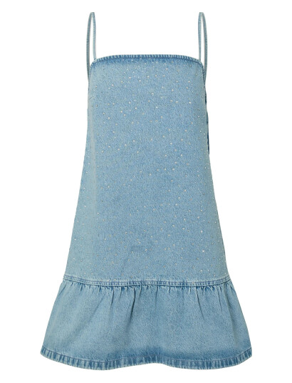 Pieces Pcnoel Short Slip Denim Dress D2D Fsy Pp - Blue - S