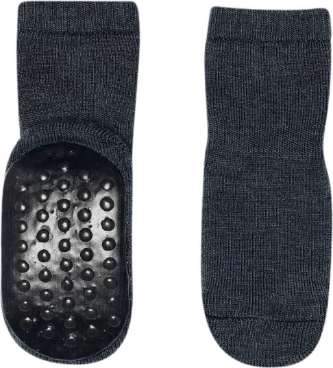 GoBabyGo Wool Socks Anti Slip DARK DENIM MELANGE 17/19