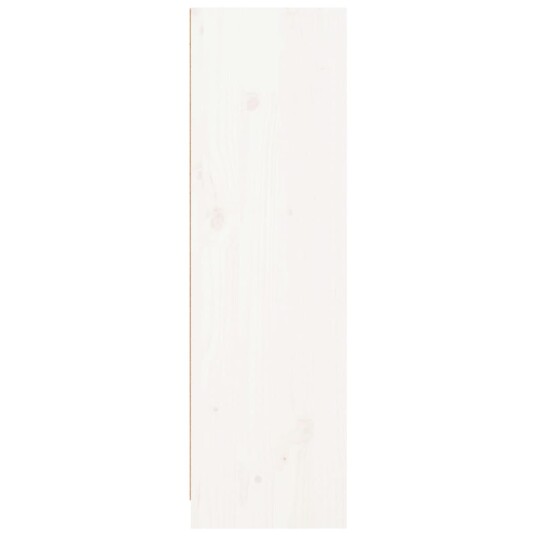 Bokhylle hvit 70x33x110 cm heltre furu