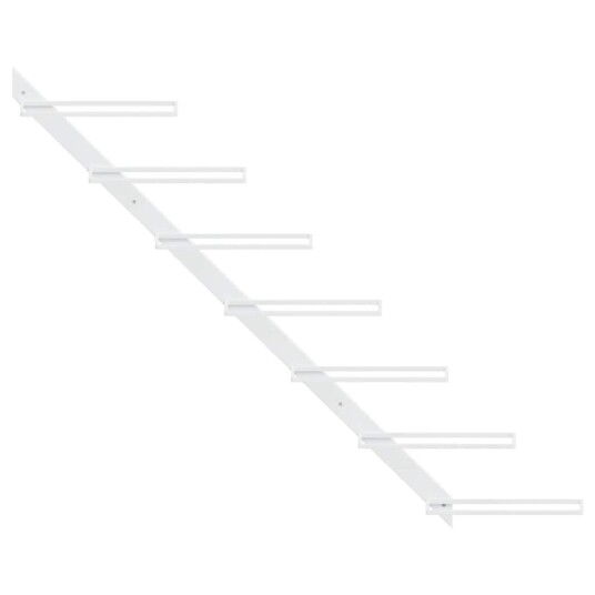 Veggmontert vinstativ for 7 flasker hvit metall Veggmontert vinstativ for 7 flasker hvit metall
