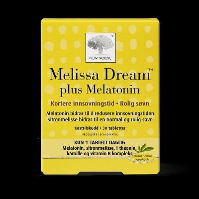 Melissa Dream plus Melatonin 30 tabletter Melissa Dream plus Melatonin 30 tabletter