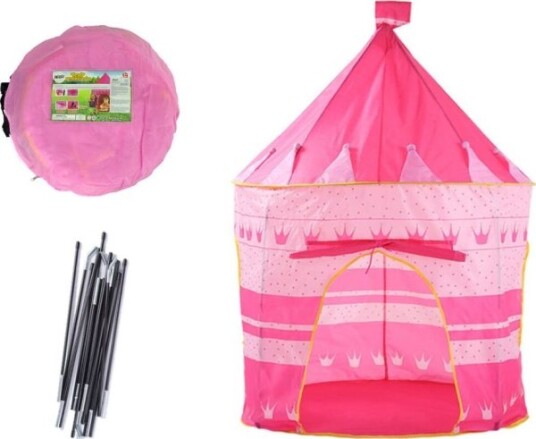 Lean Sport Telt Hus Princess Palace For Barn Hage Krone Rosa