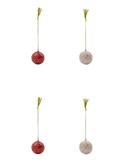 house doctor Julepynt, Hdmach, Rød;Rosa - Red - 4X4X1CM house doctor Julepynt, Hdmach, Rød;Rosa - Red - 4X4X1CM